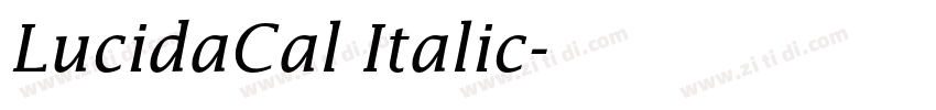 LucidaCal Italic字体转换